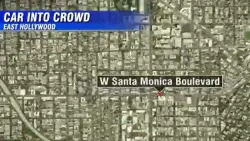A vehicle drives into a crowd in Los Angeles, injuring 30 people, including at least 3 critically